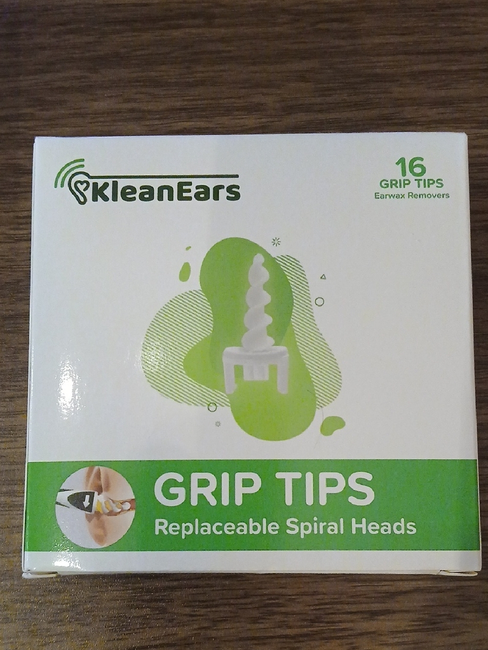 Green Grip Tips Replaceable Spiral Heads - 16 Pack